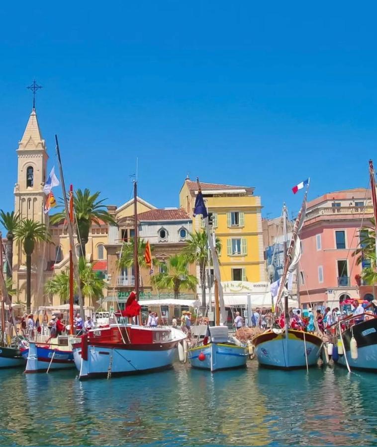 Confortable T2 Vue Mer Avec Terrasse Amenagee Et Parking Prive, Plage Et Port A Pied 滨海萨纳里 外观 照片