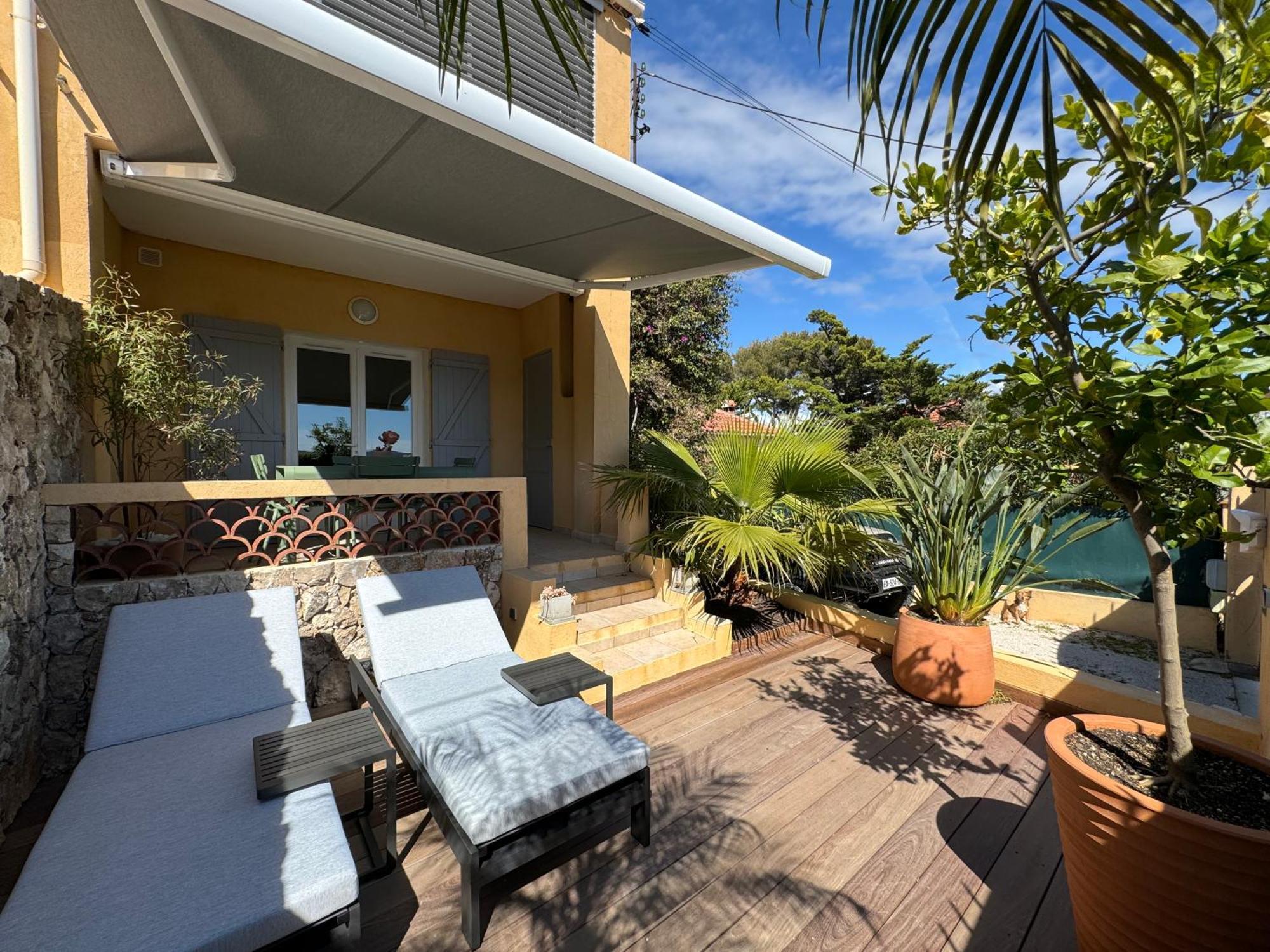 Confortable T2 Vue Mer Avec Terrasse Amenagee Et Parking Prive, Plage Et Port A Pied 滨海萨纳里 外观 照片